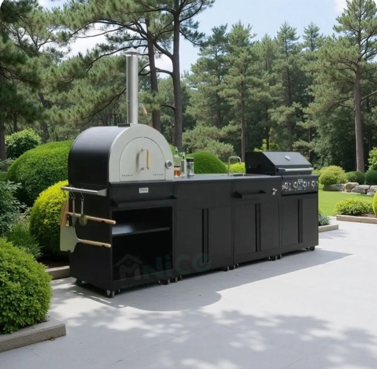 Box cuisine d'été extérieure haut de gamme